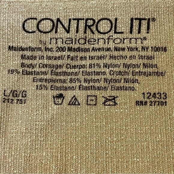 Control It Shapewear Maidenform Nude High Rise Control Shaping Shorts Large - Picture 8 of 8